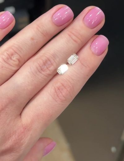 Пара бриллиантов эмеральд 1.01 ct K/VS2, 1.01 ct L/VS1