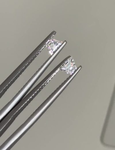 Пара бриллиантов трапеция 0.24 ct D/VS2, 0.25 ct E/VS2
